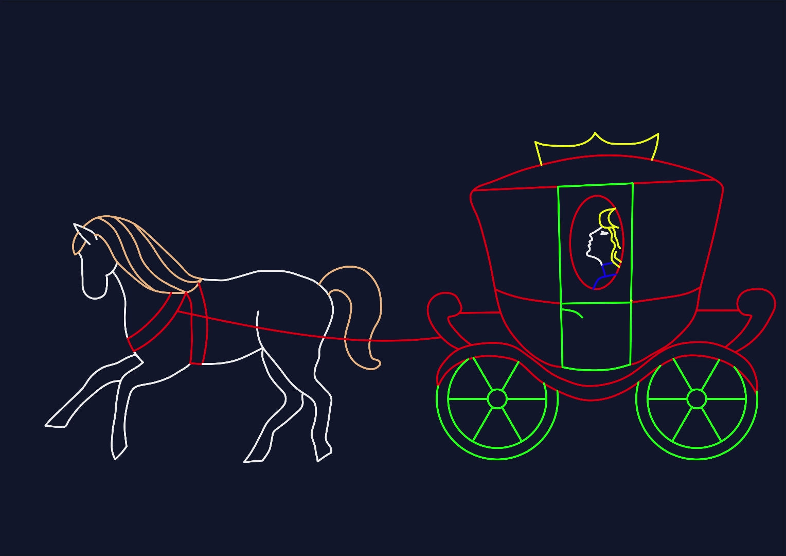 Outdoor Christmas Decorative 2D Animated motif Lights LED Rope Lights